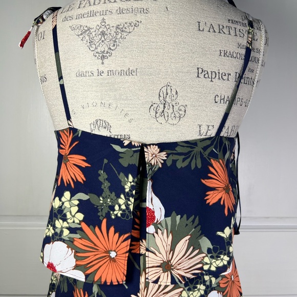 Banana Republic Floral Print Ruffle Hem Maxi Dress Never Worn Fully Lined Sz 8 - Picture 4 of 9